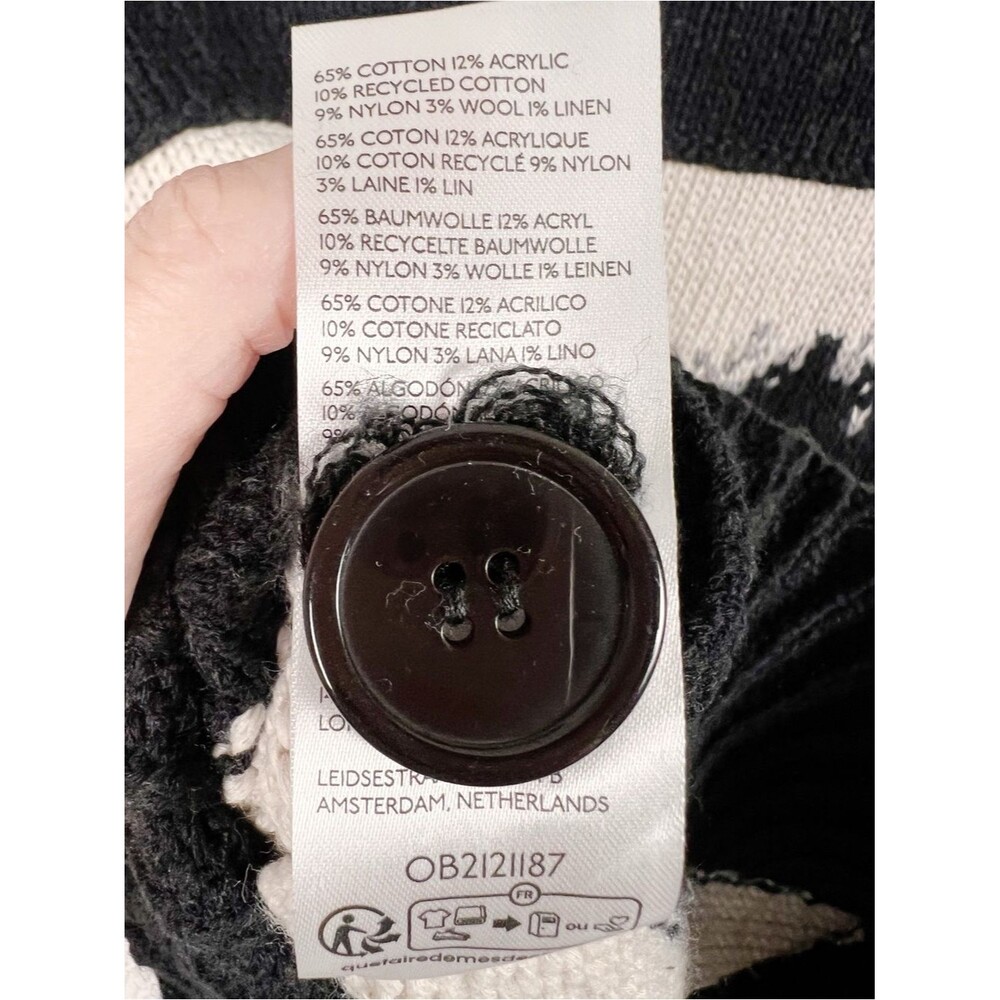 NWT Anthropologie Pilcro Horse Graphic Shawl Collar Chunky Knit Cardigan Medium - Picture 9 of 13
